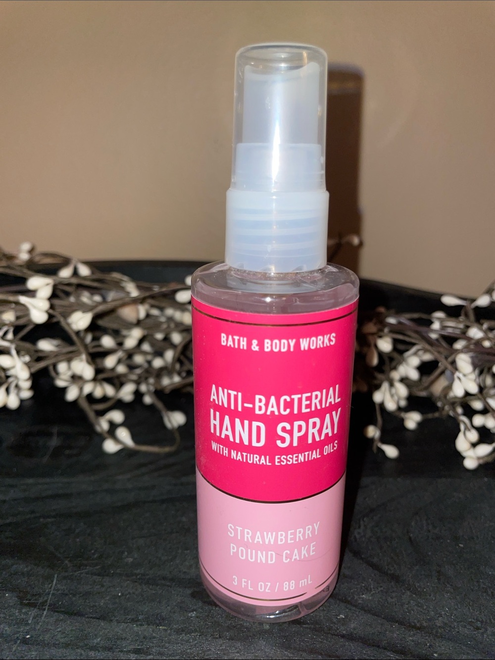 NEW Bath & Body Works Strawberry Pound Cake Travel Anti-Bacterial Hand Spray